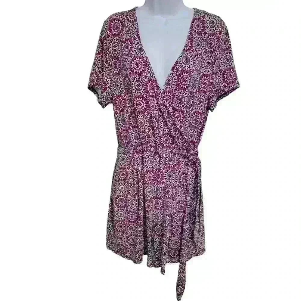Boden Caroline Jersey Modal Wrap Romper US Size 14T